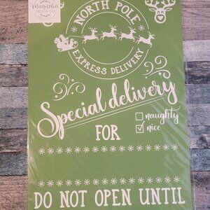 Special Delivery ~ Reuseable silk screen stencil 12 x 18